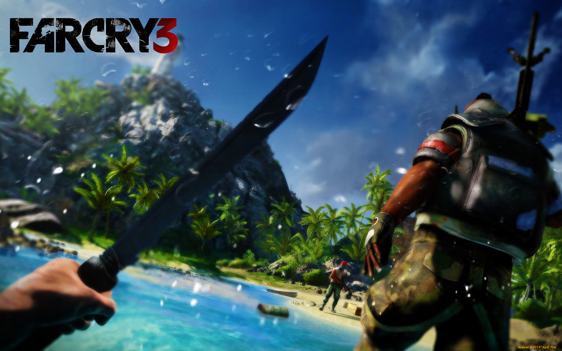 Обои Far Cry 3 Видео Игры Far Cry 3, обои для рабочего стола, фотографии far,  cry, видео, игры, мачете, рука, река Обои для рабочего стола, скачать обои  картинки заставки на рабочий стол.